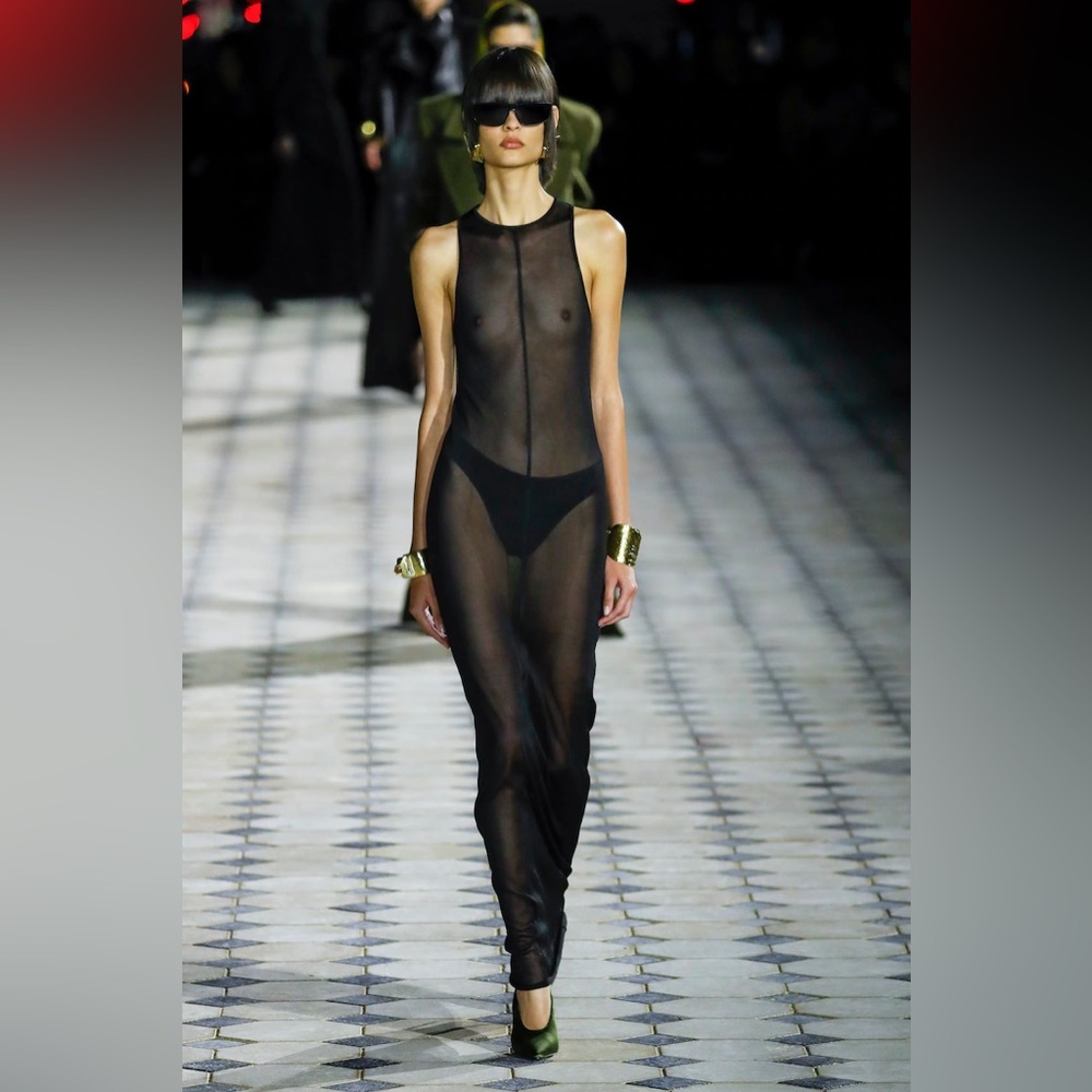 YSL SHEER MAXI DRESS